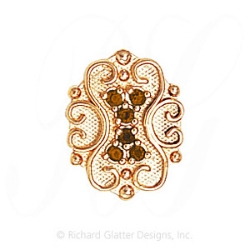 GS534 CIT - 14 Karat Gold Citrine Slide 